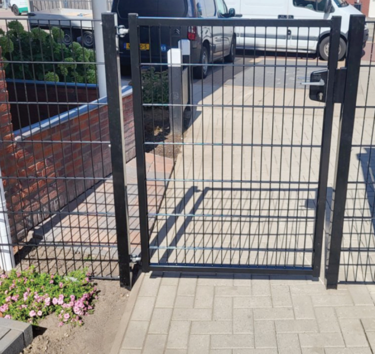 Dubbelstaafmat tuinpoort zwart